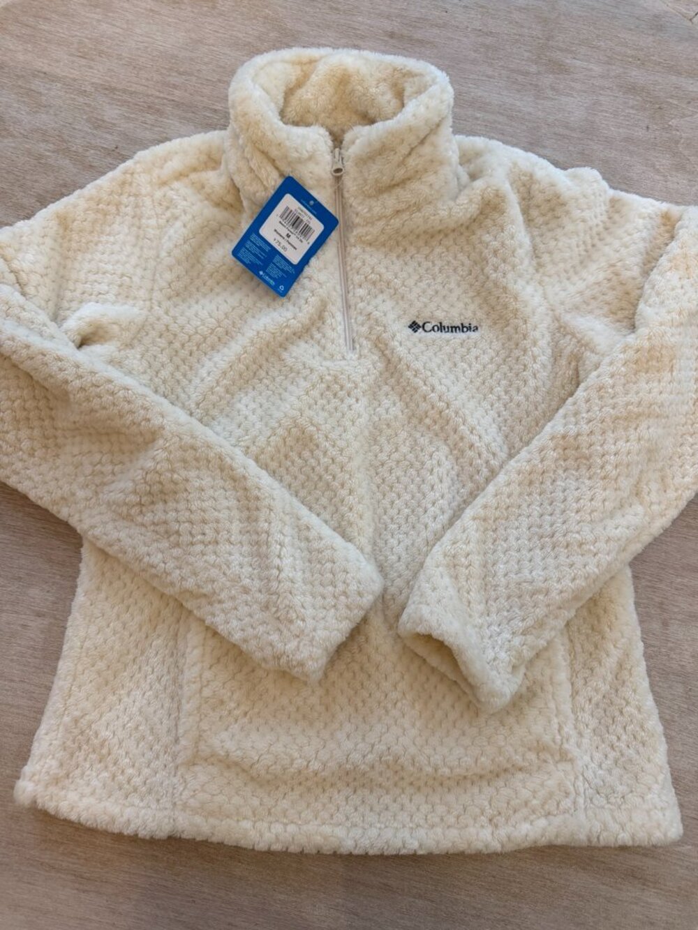 Columbia Beech Forest Sherpa Fleece 1/4 Zip Pullover Cream Women’s M NWT